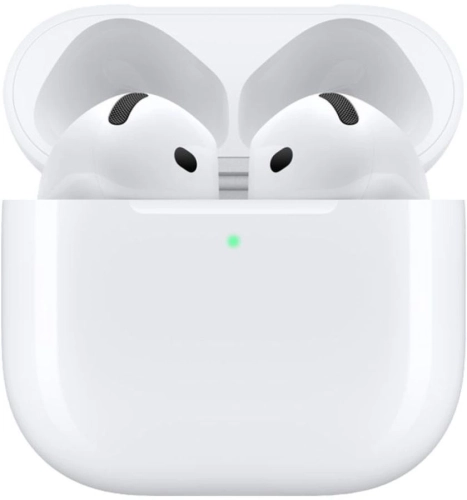 Гарнитура вкладыши Apple A3050,A3053,A3058 AirPods 4 белый беспроводные bluetooth в ушной раковине (MXP63ZA/ A) (MXP63ZA/A)
