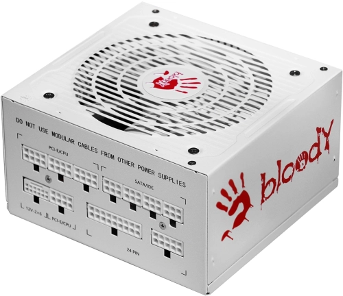 Блок питания Bloody ATX 750W BD-PS750G 80+ gold (20+4pin) APFC 120mm fan 6xSATA Cab Manag RTL (BD-PS750G-MW) фото 4