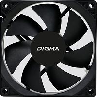 Вентилятор Digma DFAN-90 90x90x25mm черный 3-pin 4-pin (Molex)23dB 82gr Ret