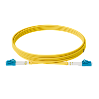 Патч-корд оптический, дуплексный, LC-LC, UPC, 3.0 м., OS2, LSZH, жёлтый (ONTEK.PCO-3.0-DPC.SM.UPC.LL.OS2)