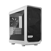 Корпус ПК без блока питания/ Case Fractal Design Meshify 2 Mini TG Clear Tint, Mini-Tower, 1x120mm + 1x140mm, 2xUSB-A 3.2 + 1xUSB 3.2 Type-C mATX, mITX, mDTX White (FD-C-MES2M-02)
