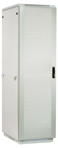 Шкаф телекоммуникационный напольный 42U (600x1000) дверь перфорированная 2 шт. (3 места) (ШТК-М-42.6.10-44АА)