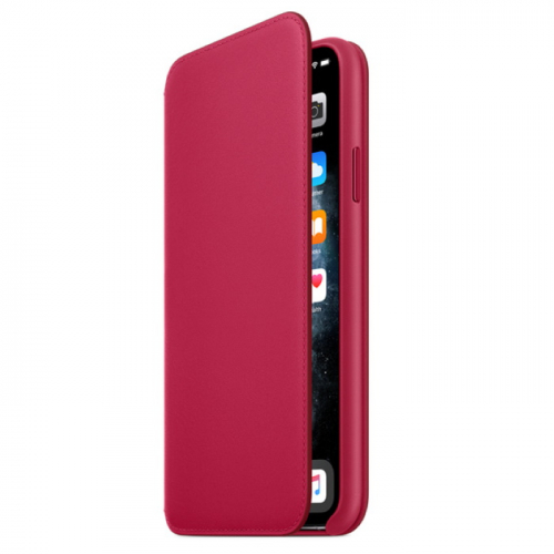 Чехол Apple для iPhone 11 Pro Max Leather Folio кожанный малиновый (MY1N2ZM/A) фото 2