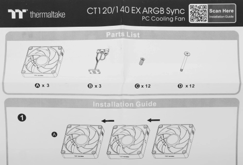 Вентилятор для корпуса Thermaltake CT120 EX Sync Matcha ARGB 120х120x25 зеленый 4-pin 28.5дБ (упак.:3шт) (CL-F196-PL12MG-A) Ret фото 11