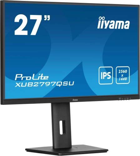 Монитор Iiyama 27 Монитор Iiyama 27 ProLite XUB2797QSU-B2 черный IPS LED 16:9 HDMI M/M матовая HAS Piv 300cd 178гр/178гр 2560x1440 100Hz DP 2K USB 5.7кг фото 4