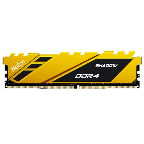 *Модуль памяти Netac Shadow Yellow DDR4-3200 16G C16 UDIMM 288-Pin DDR4 / PC PC4-25600 1.35V XMP Радиатор (NTSDD4P32SP-16Y)