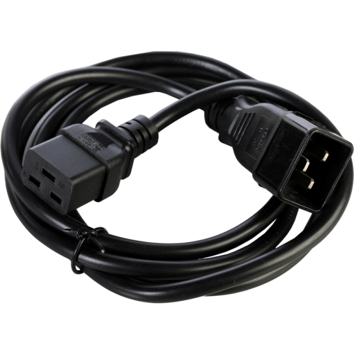 Cable with connector C19 - C20 on wire PVC 3 * 2.5 3.0 meter. Black (PVC-AP 3X2.5 C19C20 3.0M)