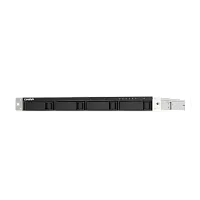 Сетевое хранилище без дисков/ SMB QNAP TS-453DU-4G NAS 4 HDD trays, rackmount 1U, 1 PSU. 4-core Intel Celeron J4125 2.0 GHz (up to 2.7 GHz), 4 GB RAM (1 x 4 GB) up to 8 GB (2 x 4GB), 2.5 Gigabit Ethernet x 2, 4xUSB, 1xHDMI . W/o rail kit RAIL-B02