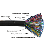 Кабель FTP, 25 пар, Кат. 5e, внешний, черный, 305м в кат., Newmax NM-FTP5E25PR-CU-OUT