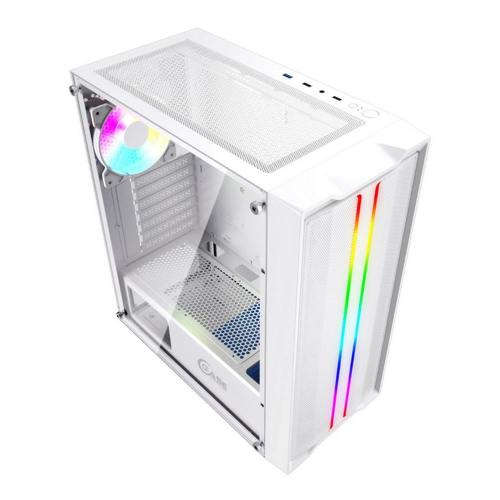 Powercase CMIEW-F4S Корпус Mistral Evo White, Tempered Glass, 1x 120mm PWM ARGB fan + ARGB Strip + 3x 120mm PWM non LED fan, белый, ATX (CMIEW-F4S) фото 3