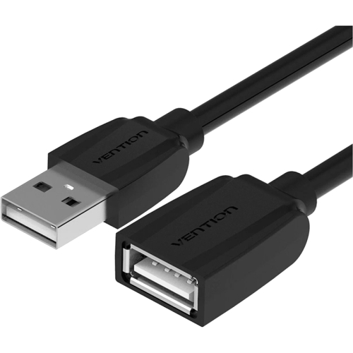 Кабель-удлинитель Vention USB 2.0 AM/ AF - 0,5м Black Edition (VAS-A44-B050)