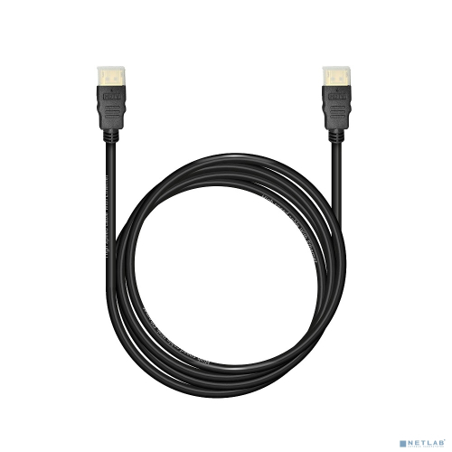 Bion Кабель HDMI v1.4, 19M/ 19M, 3D, 4K UHD, Ethernet, CCS, экран, позолоченные контакты, 2м, черный [BXP-CC-HDMI4L-020]
