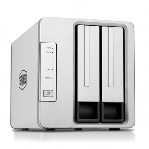 Система хранения TerraMaster NAS 2bay/ Celeron J3355/ 2GB/ noHDD/ RAID0,1,10,5,6,JBOD/ 2x RJ-45 1GbE (F2-221)