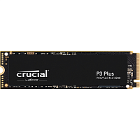 Crucial SSD P3 Plus, 2000GB, M.2(22x80mm), NVMe, PCIe 3.0 x4, QLC, R/ W 5000/ 4200MB/ s, IOPs н.д./ н.д., TBW 440, DWPD 0.1 (12 мес.) (CT2000P3PSSD8)