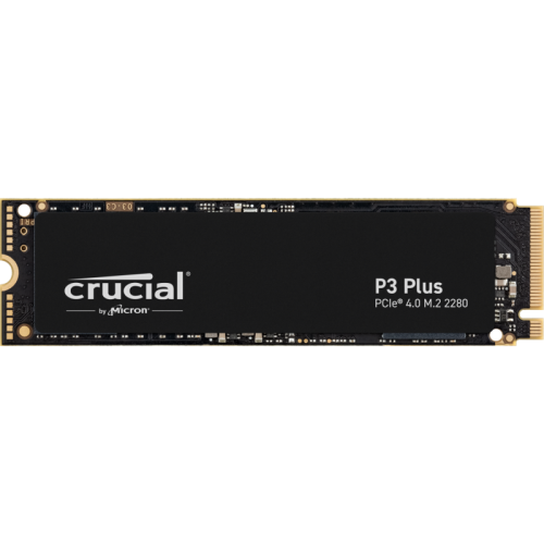 Crucial SSD P3 Plus, 2000GB, M.2(22x80mm), NVMe, PCIe 3.0 x4, QLC, R/ W 5000/ 4200MB/ s, IOPs н.д./ н.д., TBW 440, DWPD 0.1 (12 мес.) (CT2000P3PSSD8)
