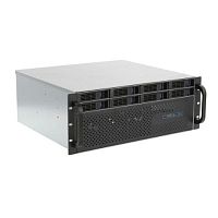 Procase ES408XS-SATA3-B-0 Корпус 4U Rack server case (8 SATA3/ SAS 12Gb hotswap HDD), черный, без блока питания, глубина 400мм, MB 12"x13"