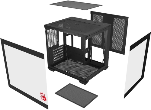 Корпус Bloody CC-121 черный без БП mATX 7x120mm 1xUSB2.0 1xUSB3.0 audio (CC-121-BK) фото 16