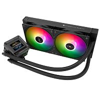 Водяное охлаждение для процессора/ Water Cooling System Thermalright Frozen Warframe SE 240 ARGB Black (240mm, LED temp., Black, ARGB/ Fans: 2x120mm, 70.84CFM, 29.8dBA, 2000RPM/ Pump height 59mm, Rad (F-WFRAME-SE-240-ARGB-BL)
