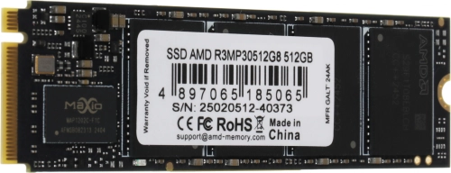 Накопитель SSD AMD PCIe 3.0 x4 512GB R3MP30512G8 Radeon M.2 2280 фото 3
