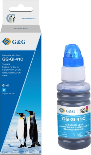 Чернила G&G GG-GI-41C черный 140мл для Canon PIXMA G1420/ G1430/ G2420/ G2430/ G2460/ G3420