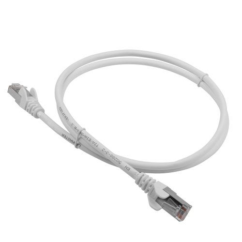 Патч-корд RJ45 - RJ45, 4 пары, S/FTP, категория 6A, 10 м, белый, LSZH, LANMASTER LAN-PC45/S6A-10-WH