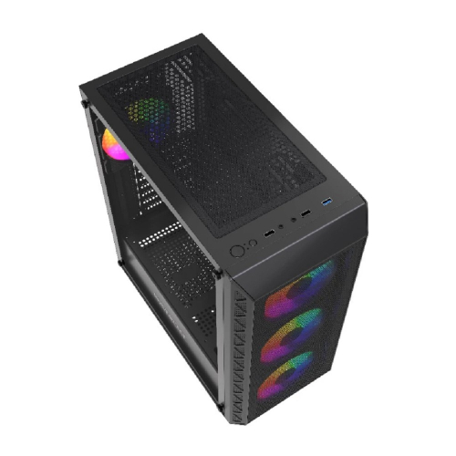 Powercase Корпус Mistral S4B, Tempered Glass, 4x 120mm FRGB Fans, чёрный, ATX (CMSB-L4) фото 2