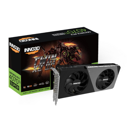 INNO3D RTX 4070 Ti Super Twin X2 OC/ / RTX4070Ti Super, HDMI, DP*3, 16G,D6X (N407TS2-166XX-186156N)