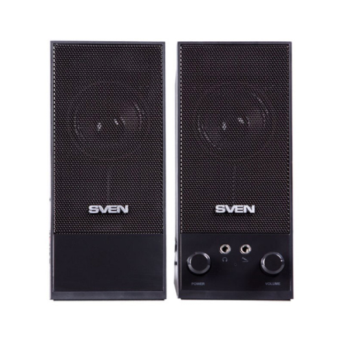 SVEN SPS-604, чёрный, акустическая система 2.0, мощность 2х2 Вт(RMS) (SV-0120604BK)
