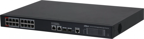 Коммутатор Dahua DH-S4220-16GT-190 (L2) 16x1Гбит/ с 2SFP 16PoE 190W управляемый