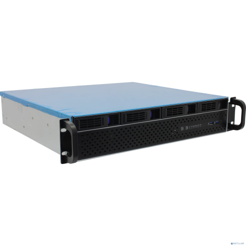 Procase ES204XS-SATA3-B-0 Корпус 2U Rack server case (4 SATA III/ SAS 12Gbit hotswap HDD), черный, без блока питания, глубина 400мм, MB 12