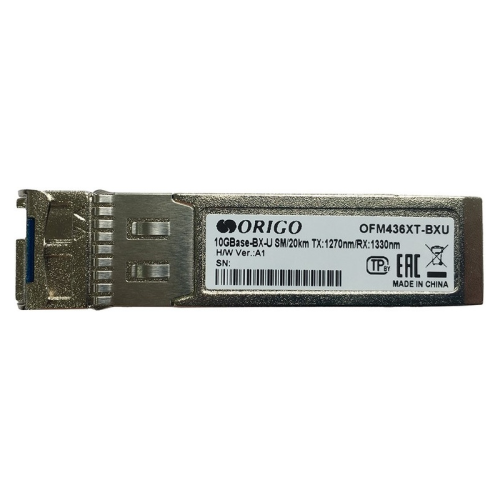 Трансивер/ OFM436XT-BXU/20KM WDM SFP+ Transceiver, 10GBase-BX-U, Simplex LC, TX: 1270nm, RX: 1330nm, Single-mode, 20KM (OFM436XT-BXU/20KM/A1A)