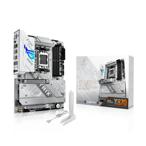 ASUS ROG STRIX X870-A GAMING WIFI (Socket AM5, ATX, 4xDDR5(192GB), DP/HDMI, 1xPCIe 5.0x16/1xPCIe 4.0x16, 1xLAN (2.5GbE), Wi-Fi 7, BT 5.4, 2xSATA 6Gb/s, 4xM.2, 2xUSB4 Type-C, 1xUSB-C, 9xUSB 3.2) (90MB1IF0-M0EAY0)