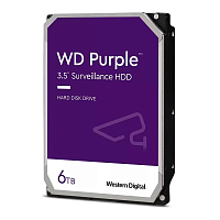 Жесткий диск/ HDD WD SATA3 6TB Purple 5400 RPM 256Mb 1 year warranty (WD63PURU)