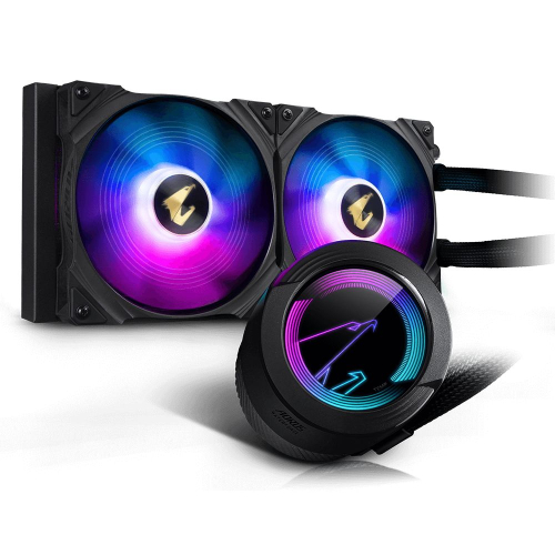 Жидкостная система охлаждения Gigabyte AORUS WATERFORCE 280, 2 x 140mm ARGB Fan, RTL {6} (552367) (GP-AORUS WATERFORCE 280)