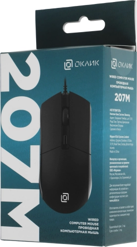 Мышь Оклик 207M черный оптическая (2400dpi) USB (4but) (1474598) фото 8
