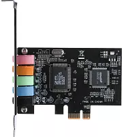 Звуковая карта PCI-E 8738 (C-Media CMI8738SX) 4.0 bulk (ASIA PCIE 8738)