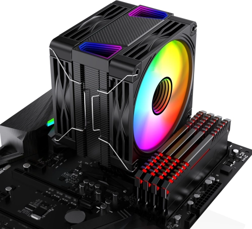 Устройство охлаждения(кулер) Bloody BD-AC230-ARGB1 ARGB Soc-AM5/ AM4/ 1200/ 1700/ 1851 черный 4-pin 22-32dB Al+Cu LCD 230W 715gr Ret (BD-AC230-ARGB1-BK) фото 6