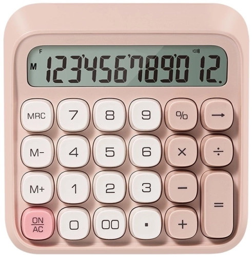 Калькулятор настольный Deli EM36 PINK розовый 12-разр.