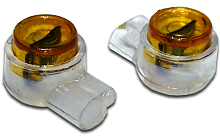 Соединитель проводов 0.4-0.7 мм, изолированный (скотчлок), прямое соединение, гель, 100 шт. (TWT-SLC-UY)