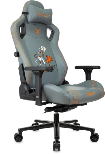 Кресло игровое Knight Craft Dragon серый экокожа крестов. металл (KNIGHT CRFT DRAGON G)