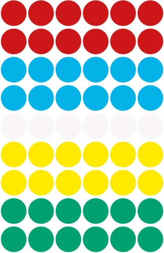 Этикетки Avery Zweckform 3088 54шт на листе диаметр 12мм/70г/м2/5л./ассорти самоклей. универсальная (3088#MLN)