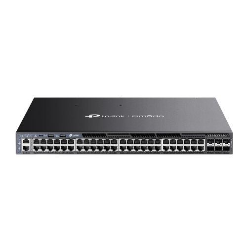 TP-Link SG6654XHP, Omada 48-PortGigabit Stackable L3 Managed PoE+ Switch with 6 10GE SFP+ Slots