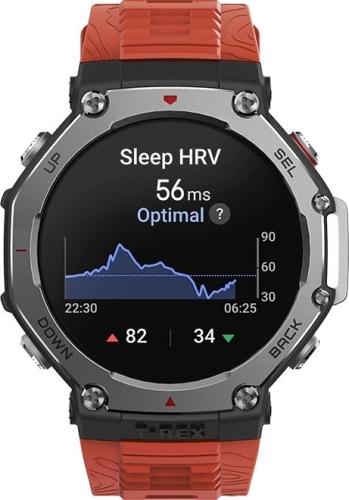 Смарт-часы Amazfit T-Rex 3 A2323 48.5мм 1.5 AMOLED корп.темно-серый рем.красный разм.брасл.:145-210мм (6970100374940) фото 2