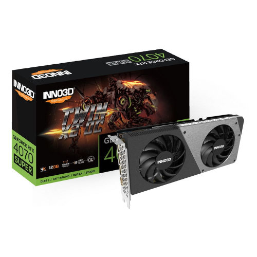 INNO3D RTX 4070 Super Twin X2 OC/ / RTX4070, HDMI, DP*3, 12G,D6X (N407S2-126XX-186162N)