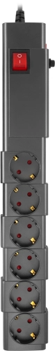 Сетевой фильтр Buro 600SPro-16-3-G 3м (6 розеток) графитовый (коробка)