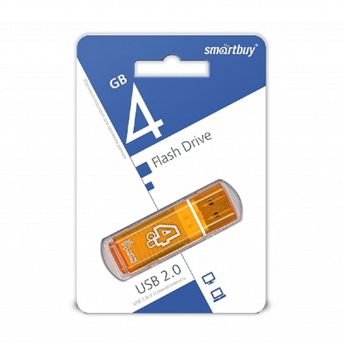 Smartbuy USB Drive 4GB Glossy series Orange (SB4GBGS-Or) фото 3