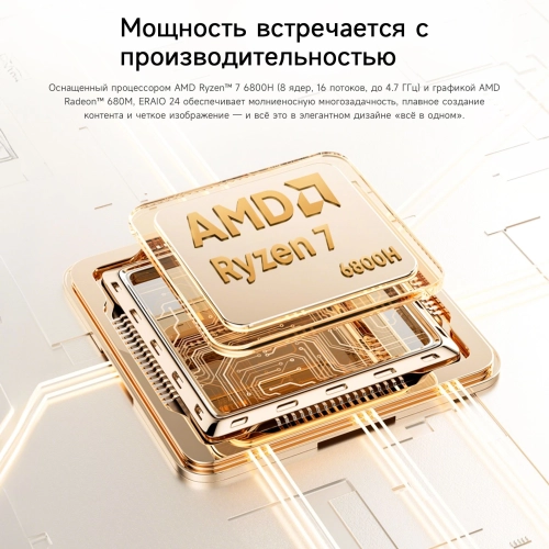 Моноблок Acer Gadget E10 ERAIO 23.8 Full HD Ryzen 7 6800H (3.2) 32Gb SSD1Tb 680M Windows 11 Pro GbitEth WiFi BT 120W Cam белый/ серебристый 1920x1080 (2167389) (2167389#MLN) фото 11