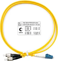 Патч-корд ВО Cabeus FOP(d)-9-LC-FC-1m Шнур оптический duplex LC-FC 9/125 sm 1м LSZH
