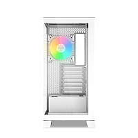 Корпус ПК без блока питания/ Case SAMA V50 White, Midi-Tower, TG, 4x120mm ARGB, 2xUSB 3.0 + 1xUSB 3.1 Type-C, ATX, mATX, mITX White (V50-WHADA4X1-GL)