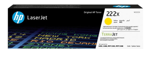 Тонер-картридж/ HP 222X High Yield Yellow Original LaserJet Toner Cartridge, желтый , 2500 страниц [W2222X]